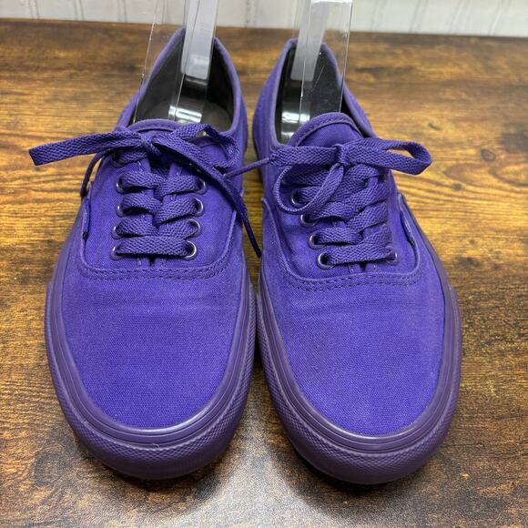 Vans Authentic Sneakers Mens 7.5 Womens 9 Monochrome Purple Shoes Low Top Skater - Picture 2 of 9